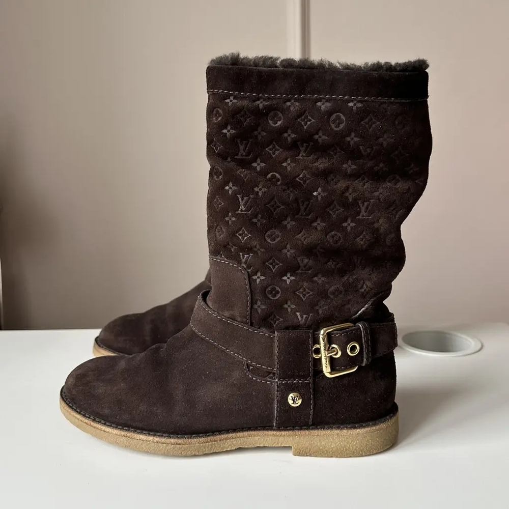 Authentiv Louis Vuitton Snowball Snow Boots/PreOwned/5 1/2-6 Good - Picture 5 of 17